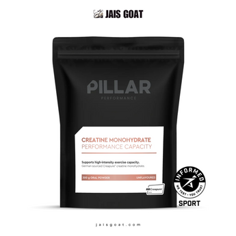 Pillar Creatine Monohydrate supplement by JAIS GOAT, pure German creatine powder for strength and muscle recovery.